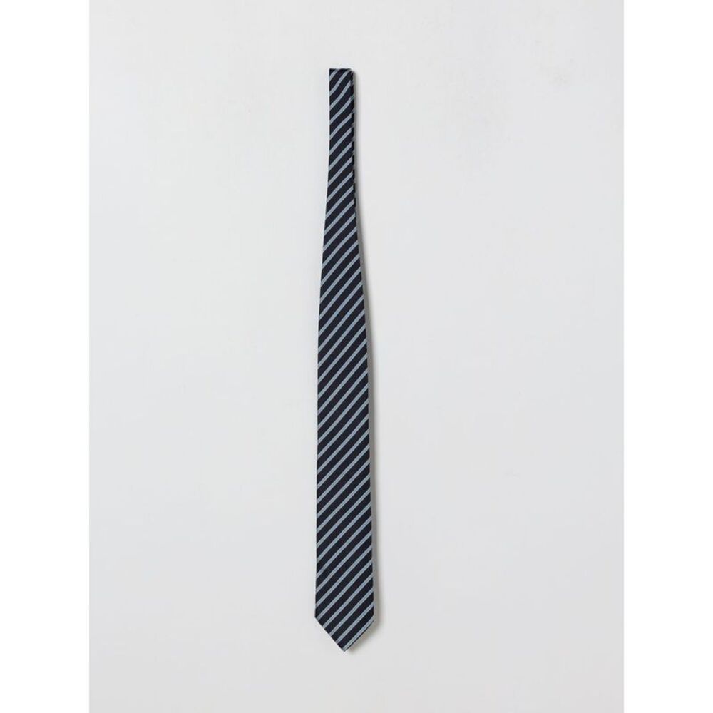 Zegna Men Zegna Striped Silk Tie